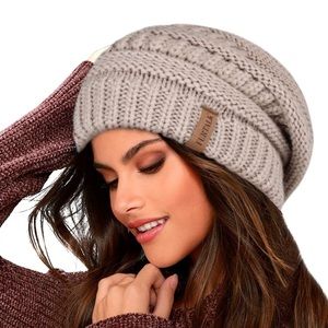 Knit Beanie Fleece Lined